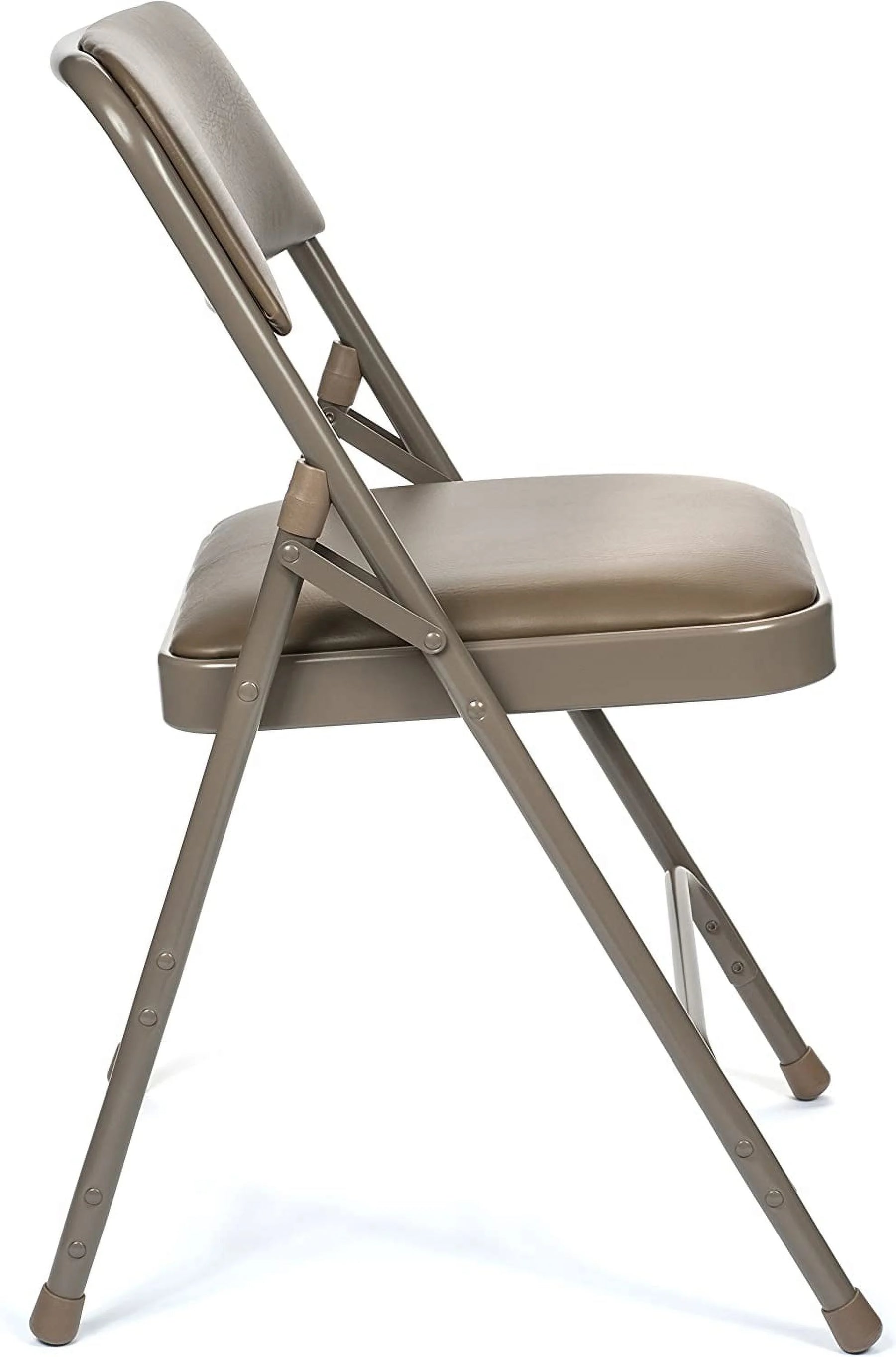 5pc. XL Series Folding Card Table and Triple Braced Vinyl Padded Chair Set, Commercial Quality, Grey