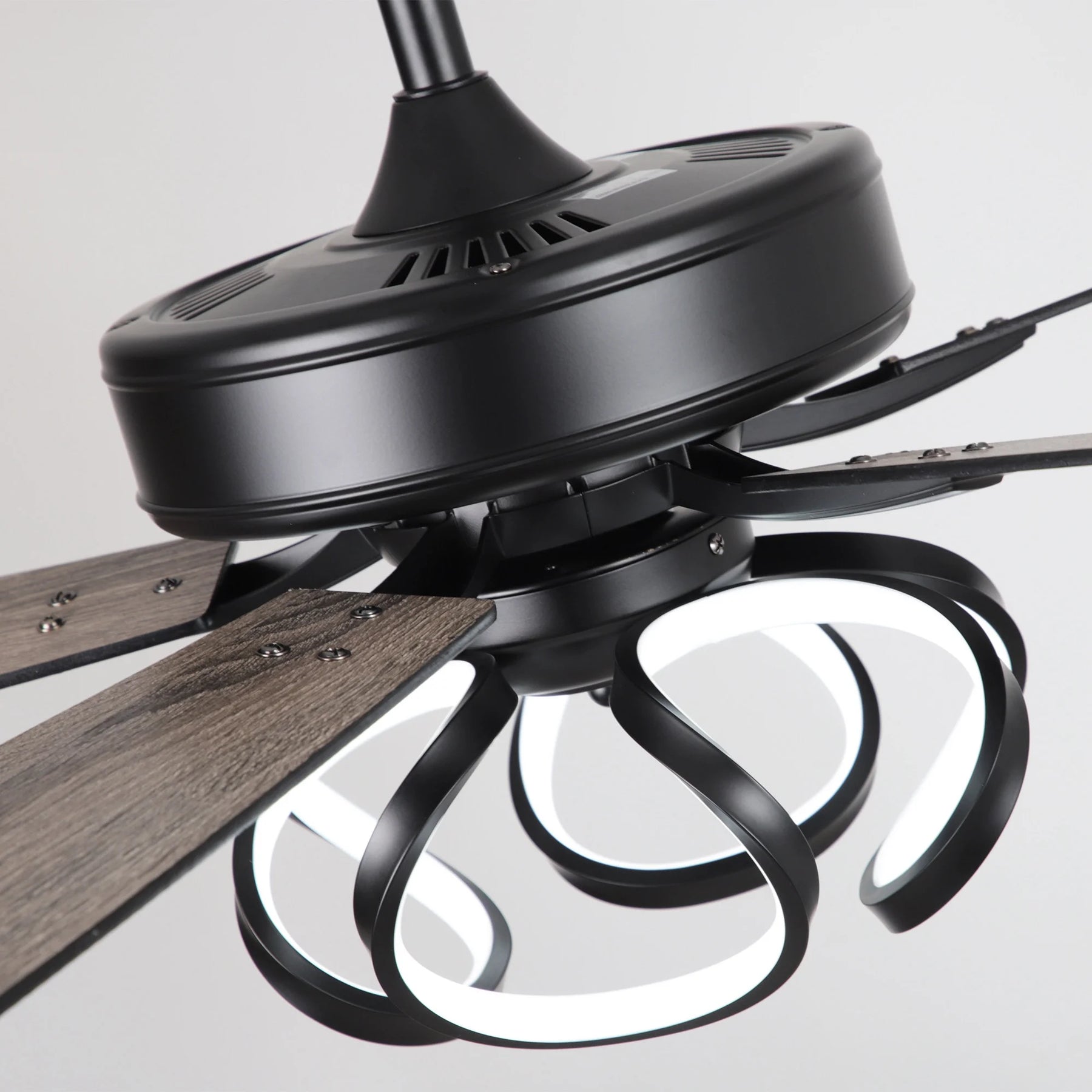 Parrot Uncle 52 - Inch Contemporary Chrome Ceiling Fan with Integrated LED Lights and Remote Control